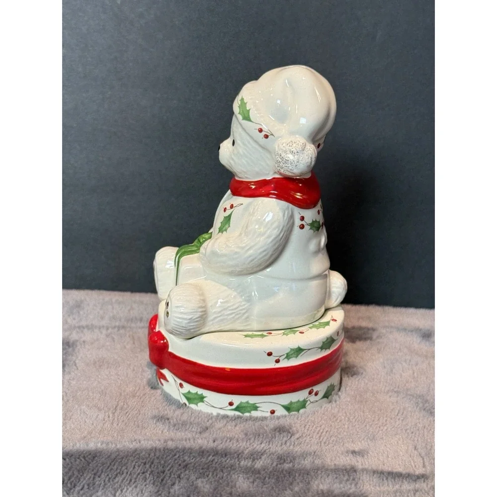 Vintage Teddy Bear‎ Drum Lenox Christmas Xmas Salt & Pepper Shaker Set NIB New